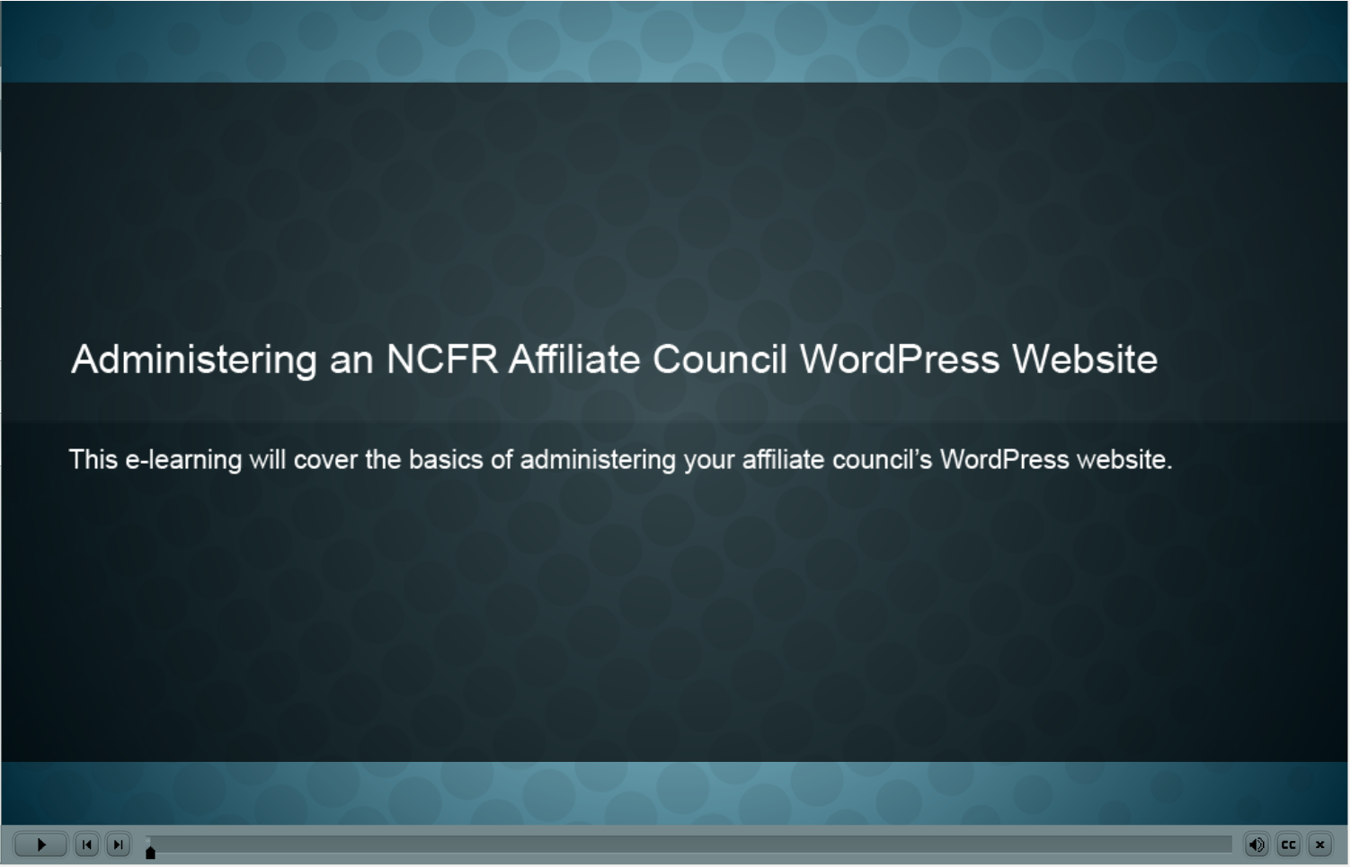 Administering an Affiliate Councils WordPress website